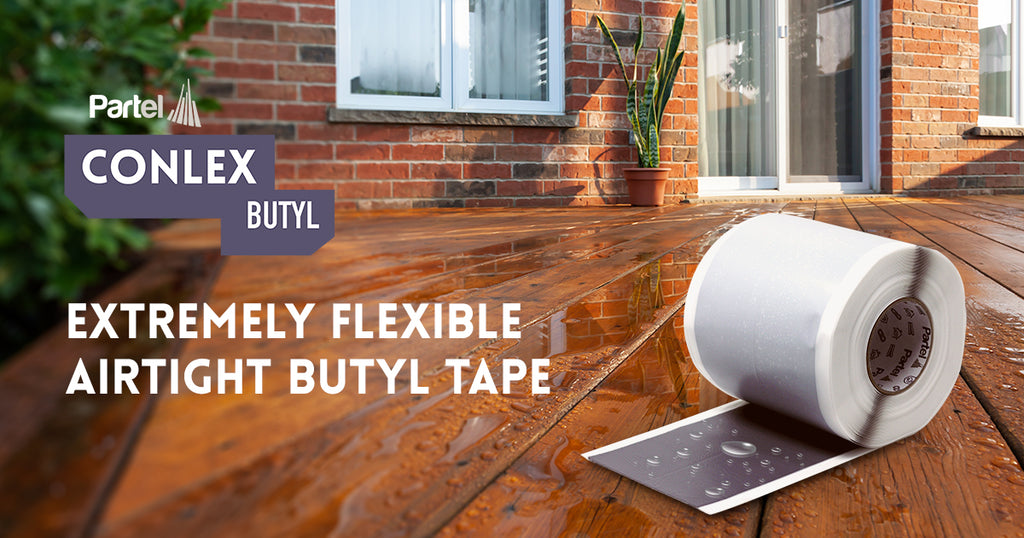 Introducing Partel's Enhanced, highly flexible, air and watertight sealing tape